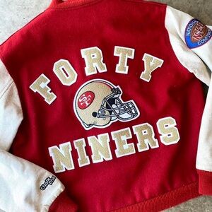 Vintage Chalk Line San Francisco 49ers wool leather varsity letterman jacket